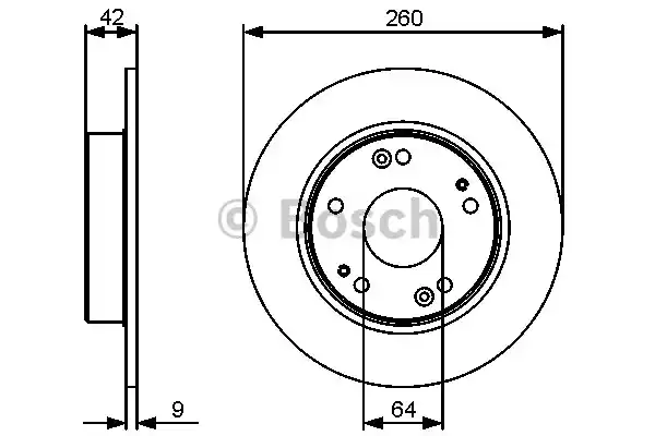 0986479451 BOSCH Тормозные диски