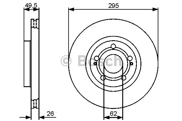 0986479454 BOSCH Тормозные диски