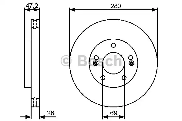 0986479460 BOSCH Тормозные диски