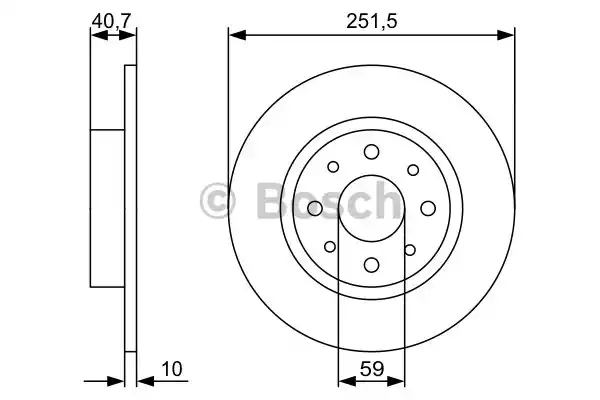 Тормозной диск BOSCH 0986479502