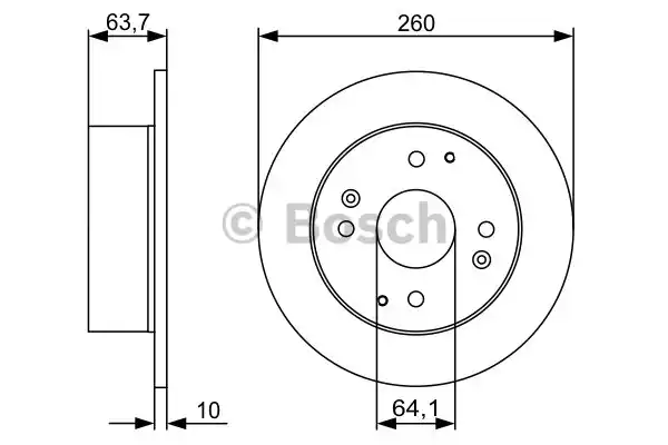 Тормозной диск BOSCH 0986479504