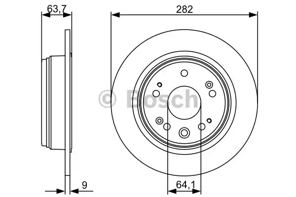 Тормозной диск BOSCH 0986479505