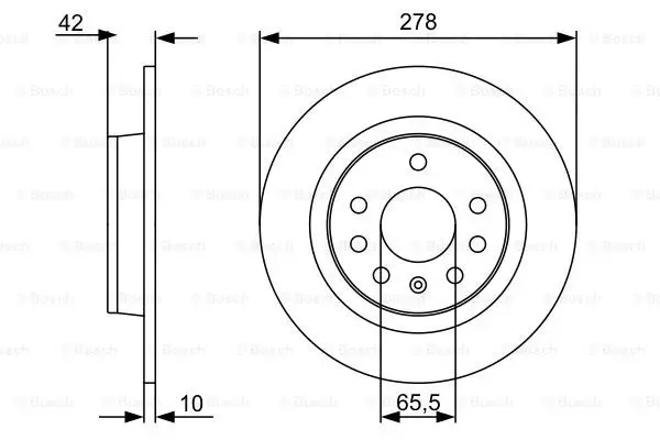 0986479515 BOSCH Тормозные диски