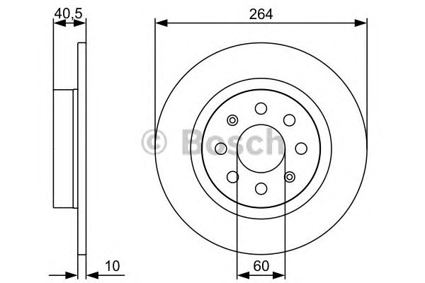 0986479517 BOSCH Диск тормозной