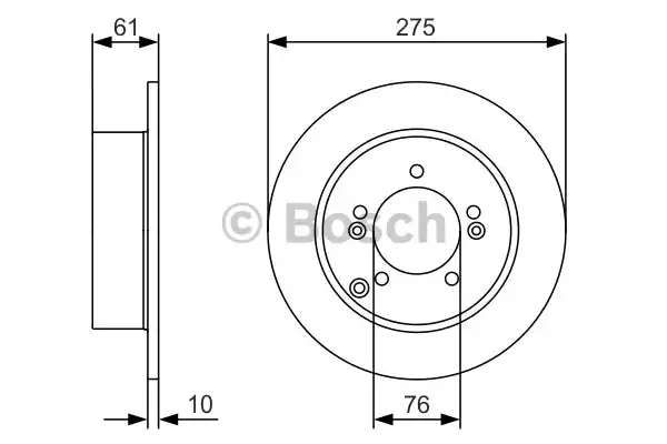 Тормозной диск BOSCH 0986479525