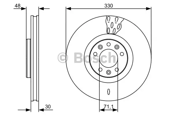 Тормозной диск BOSCH 0986479529