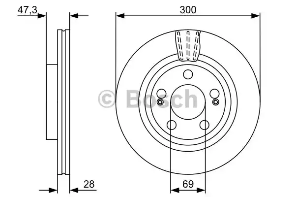 0986479537 BOSCH Тормозные диски