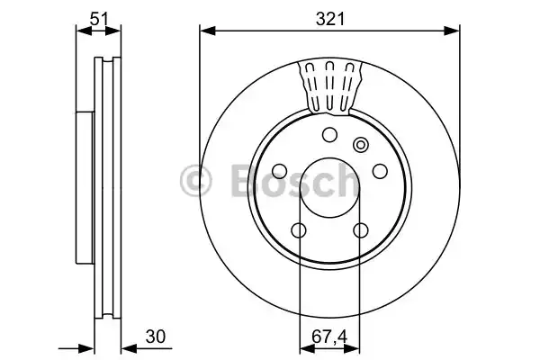 0986479544 BOSCH Тормозные диски