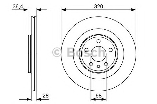 0986479552 BOSCH Тормозные диски