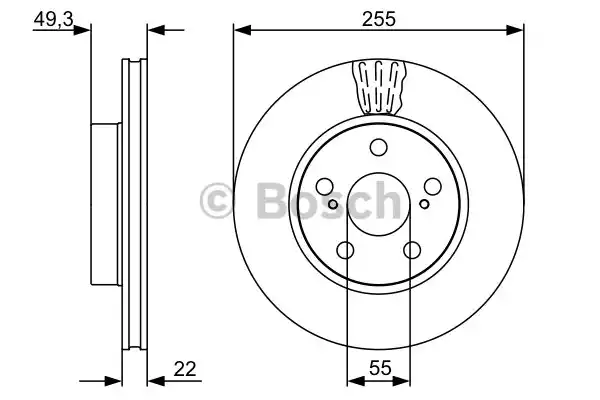 Тормозной диск BOSCH 0986479564
