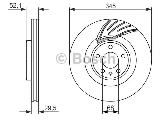 Тормозной диск BOSCH 0986479590
