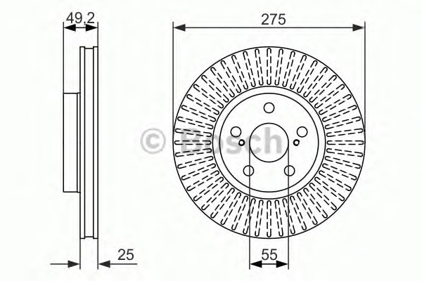 0986479619 BOSCH Тормозные диски