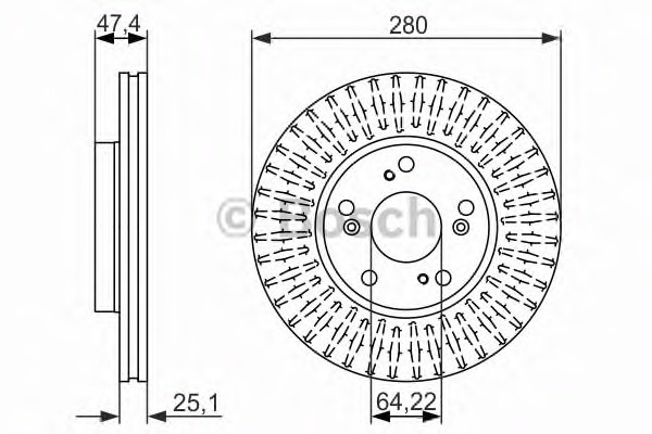 0986479625 BOSCH Диск тормозной