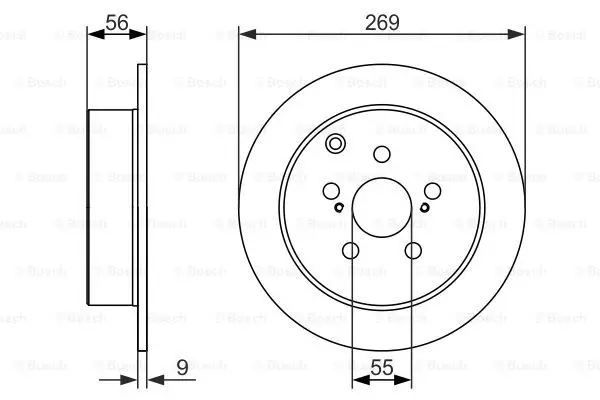 0986479658 BOSCH Тормозные диски