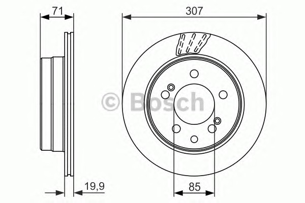 Тормозной диск BOSCH 0986479665