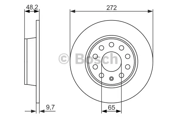 0986479677 BOSCH Тормозные диски