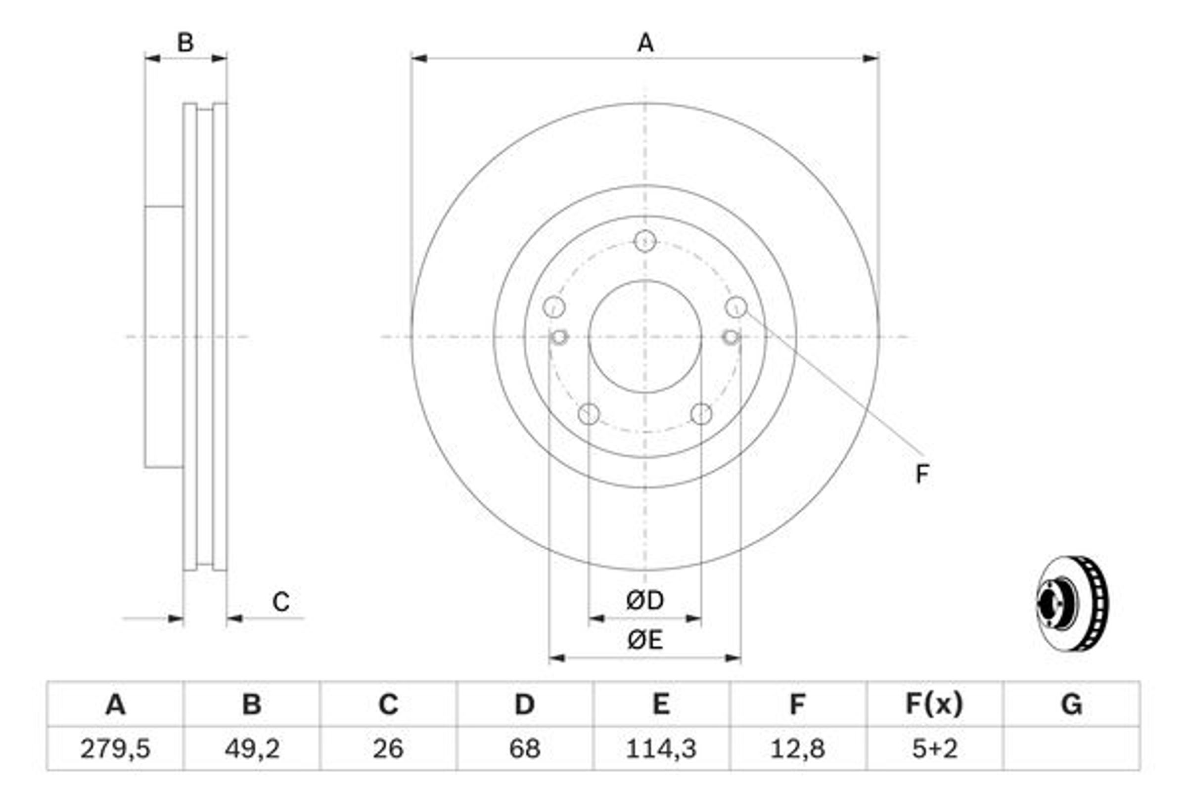 0986479678 BOSCH Диск тормозной