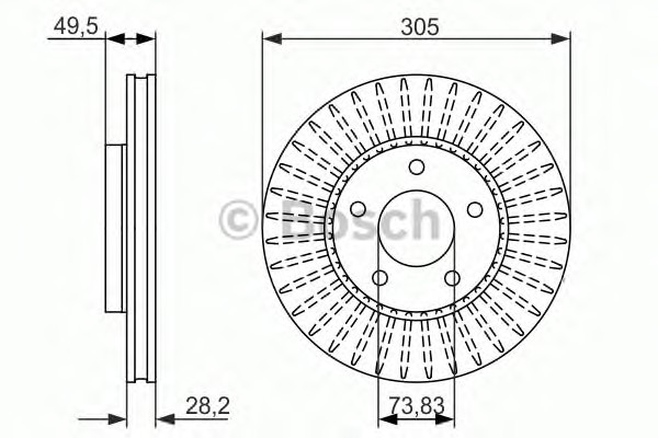 Тормозной диск BOSCH 0986479698