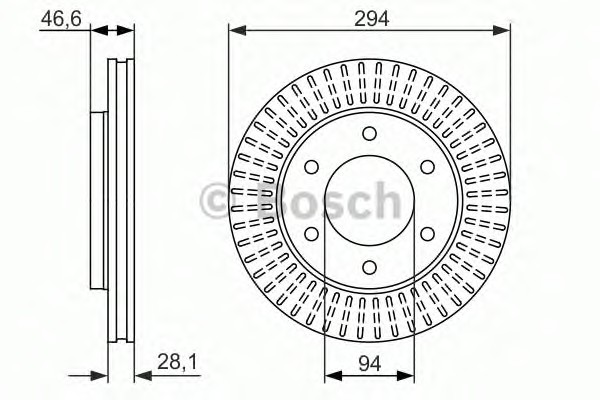 Тормозной диск BOSCH 0986479704
