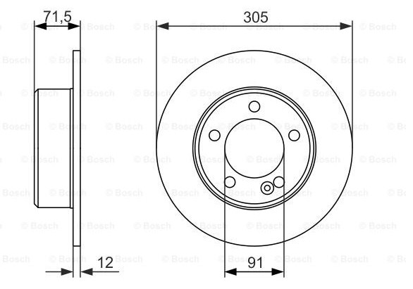 Тормозной диск BOSCH 0986479714