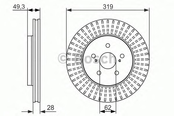 Тормозной диск BOSCH 0986479722