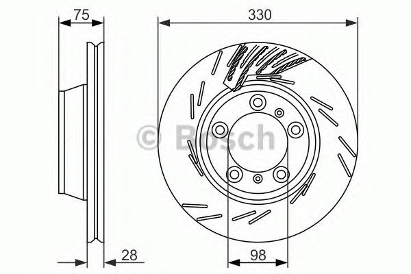 Тормозной диск BOSCH 0986479733