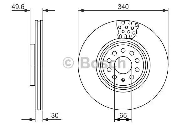 Тормозной диск BOSCH 0986479734