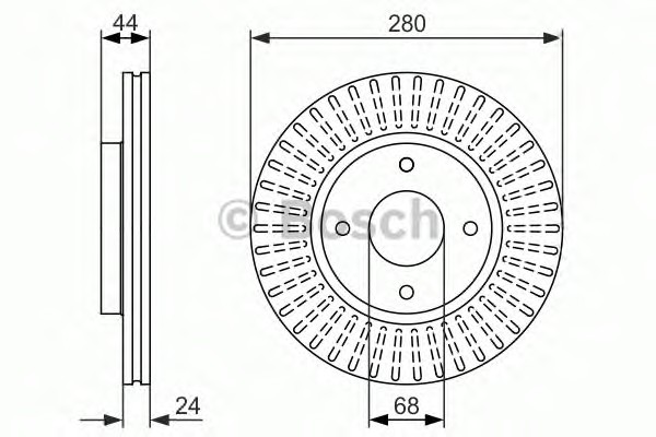 Тормозной диск BOSCH 0986479737