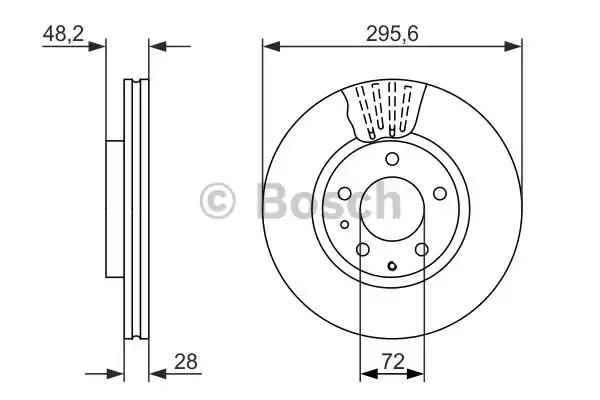 Тормозной диск BOSCH 0986479758