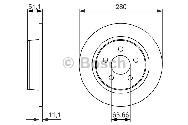 Тормозной диск BOSCH 0986479762
