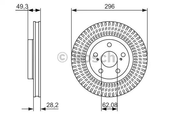 Тормозной диск BOSCH 0986479768