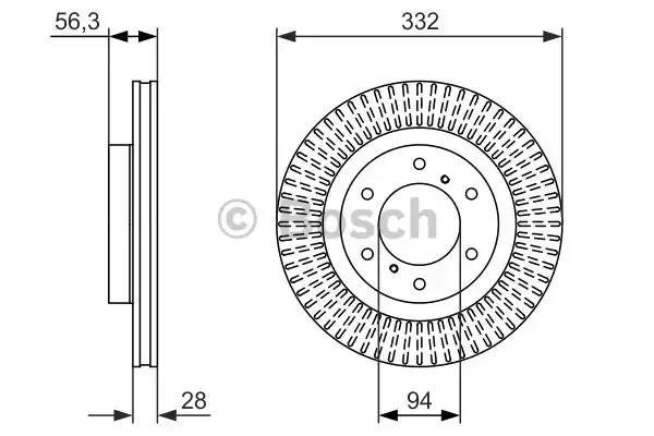 0986479782 BOSCH Тормозные диски