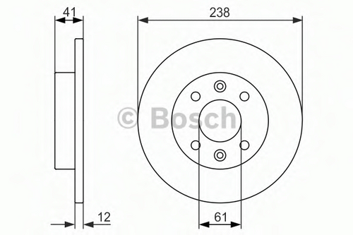 0986479831 BOSCH Тормозные диски