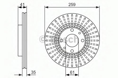 0986479833 BOSCH Тормозные диски