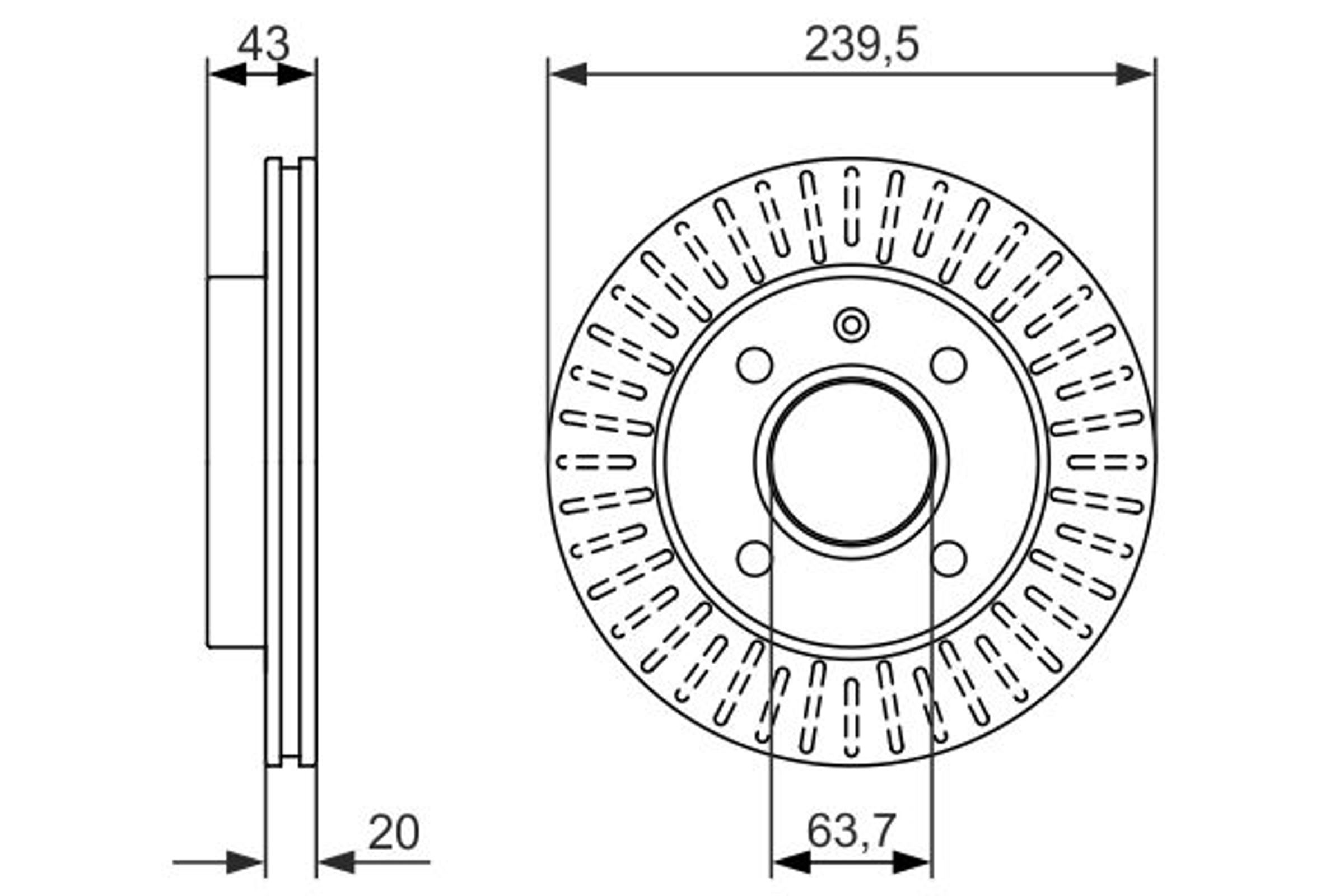 0986479874 BOSCH Диск тормозной