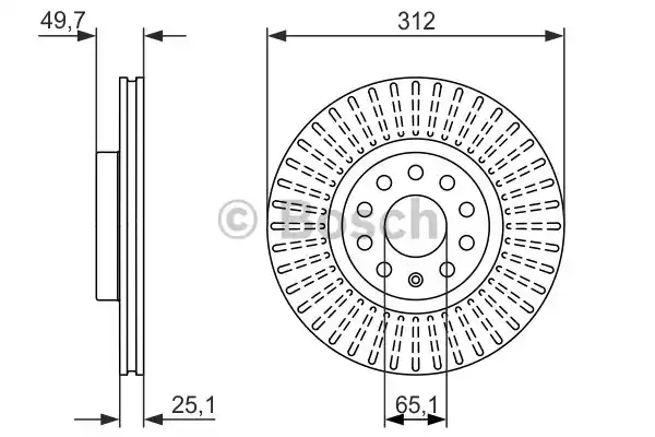 0986479932 BOSCH Тормозные диски