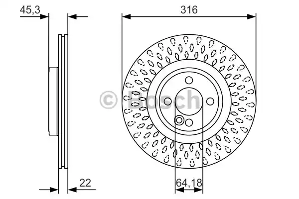 Тормозной диск BOSCH 0986479A07