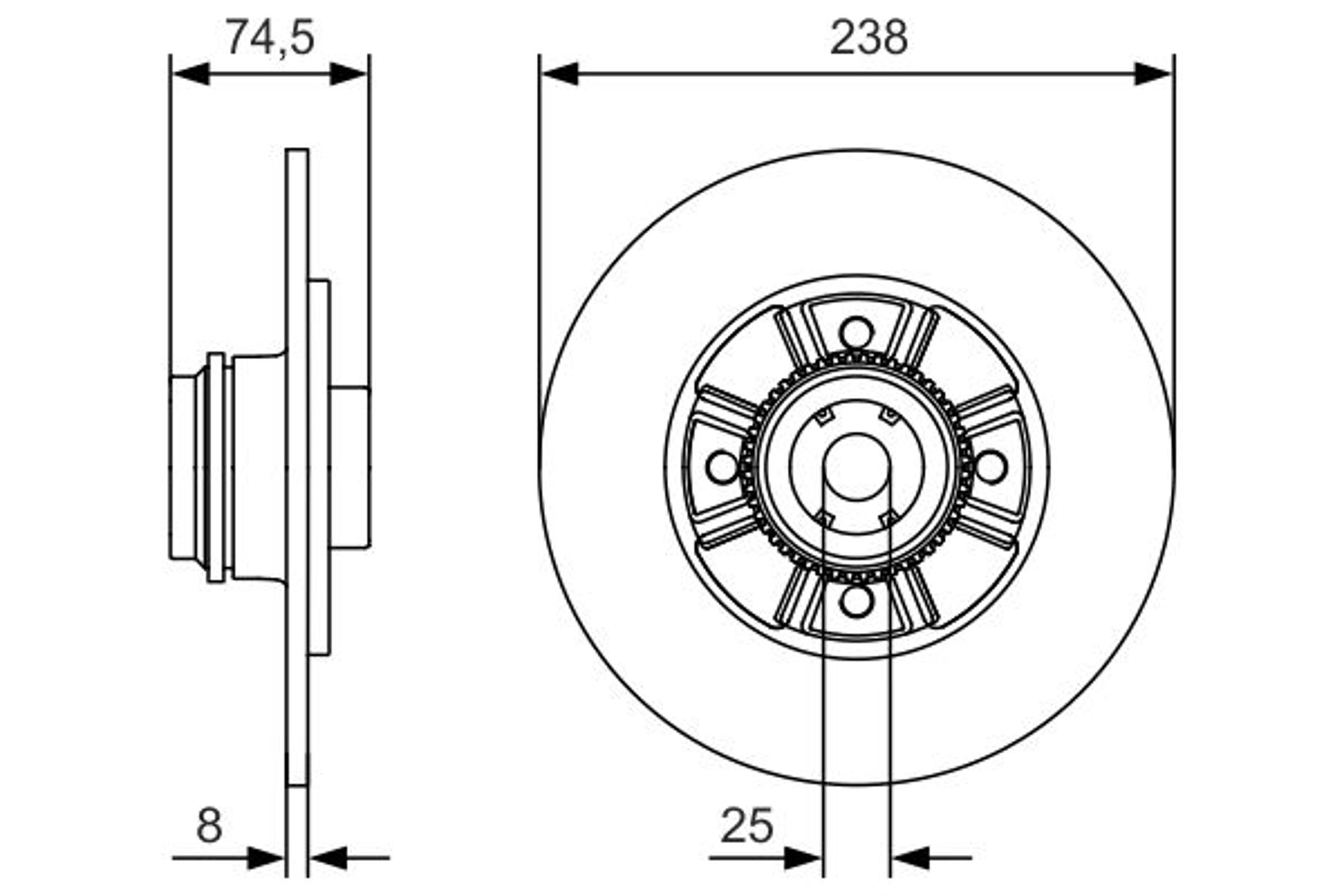 Диск тормозной BOSCH 0986479A48
