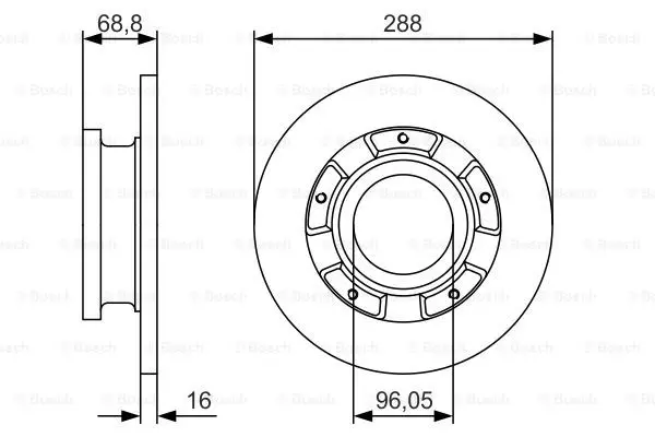 Тормозной диск BOSCH 0986479A50