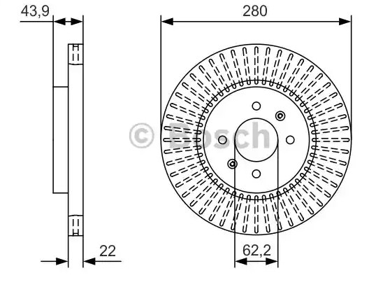Тормозной диск BOSCH 0986479B05