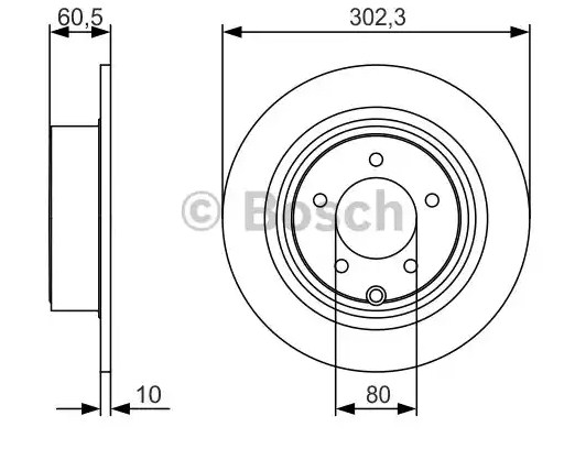 0986479R07 BOSCH Тормозные диски