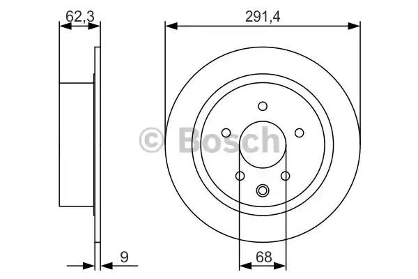 Тормозной диск BOSCH 0986479R14