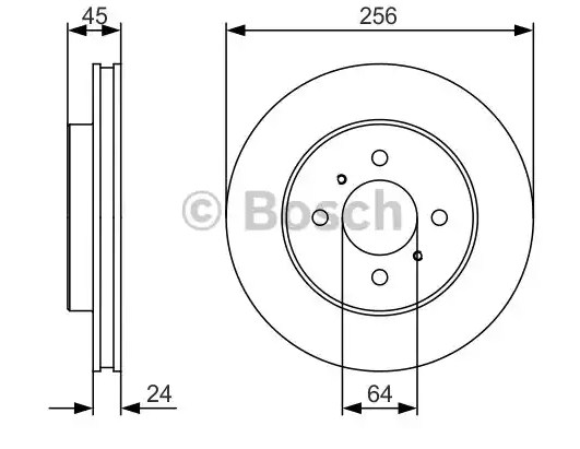 0986479R18 BOSCH Тормозной диск