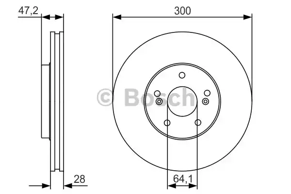 0986479R47 BOSCH Тормозные диски