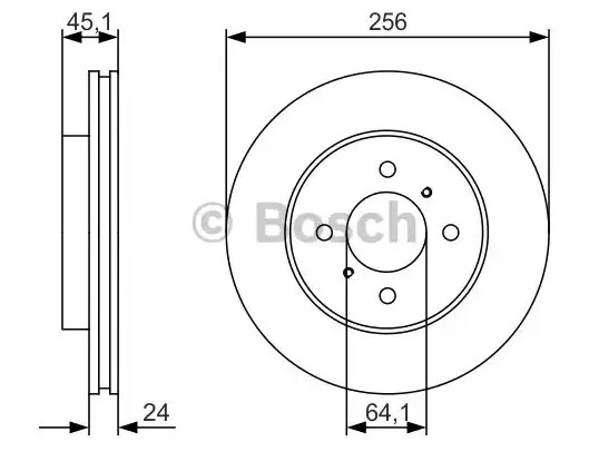 Тормозной диск BOSCH 0986479R51
