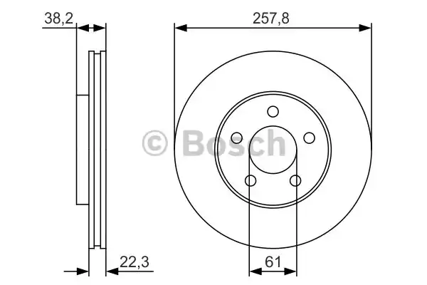 Тормозной диск BOSCH 0986479R56