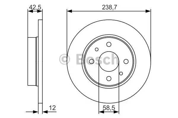 0986479R61 BOSCH Тормозные диски