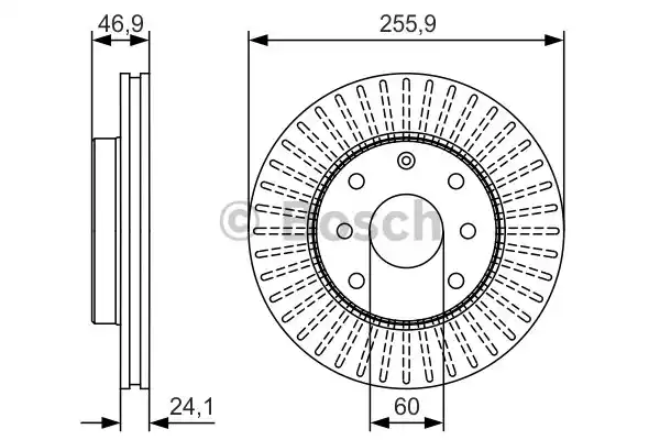 0 986 479 R70 BOSCH Тормозные диски