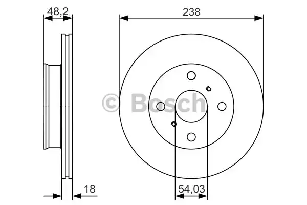 Тормозной диск BOSCH 0986479R75