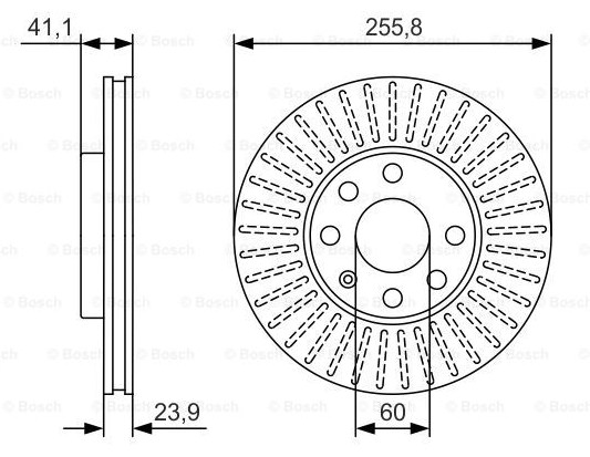 0986479R76 BOSCH Тормозные диски